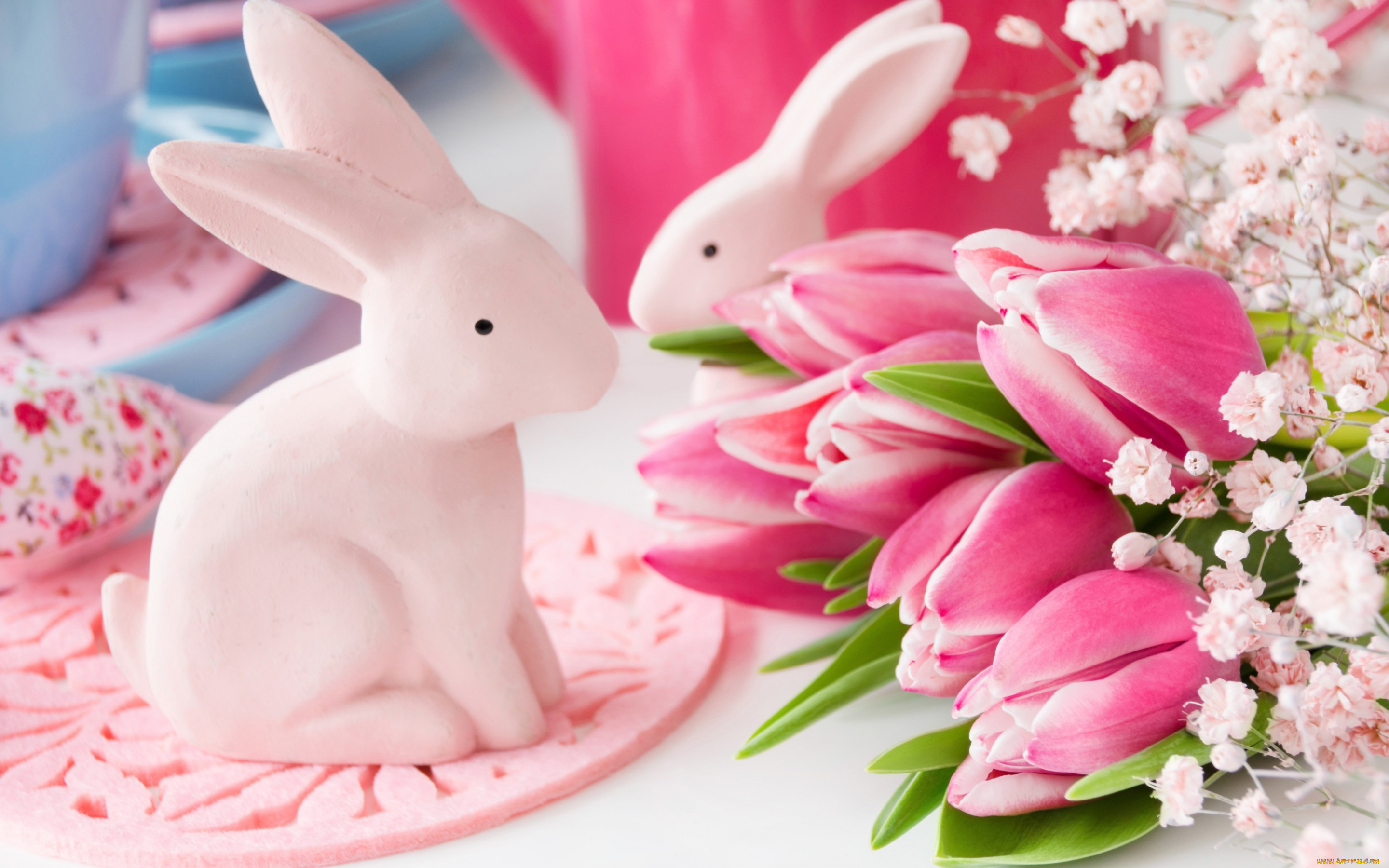 , , spring, flowers, , eggs, delicate, happy, decoration, bunny, easter, pastel, pink, , tulips, 